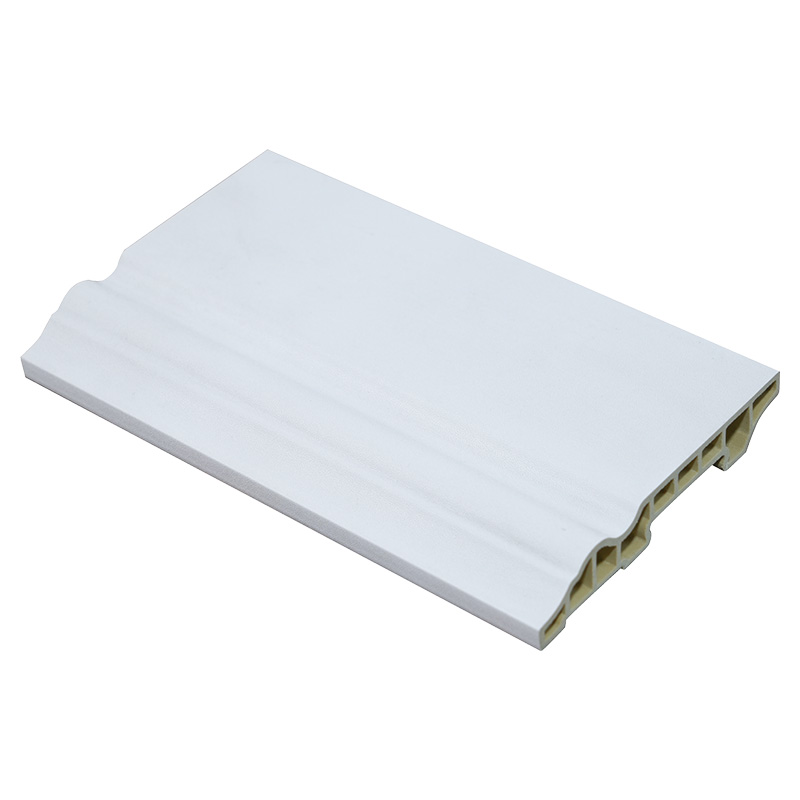 Zócalo de WPC de veta de madera de 80 mm con base compuesta de PVC